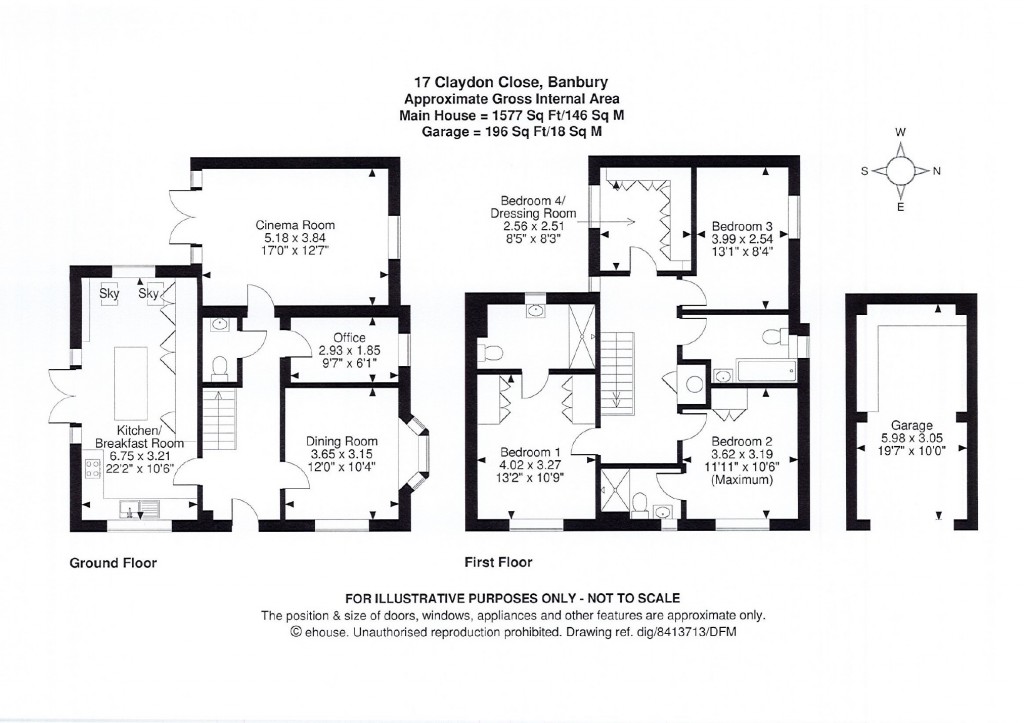 Floorplans For Claydon Close, Banbury