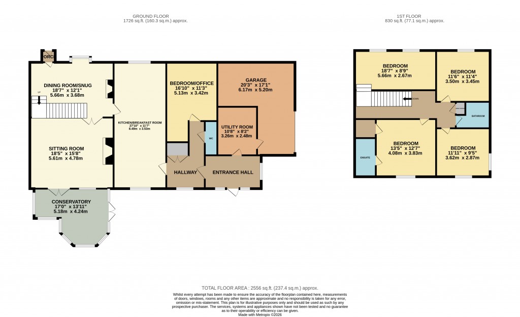 Floorplans For Bridgwater Road, East Brent, Somerset