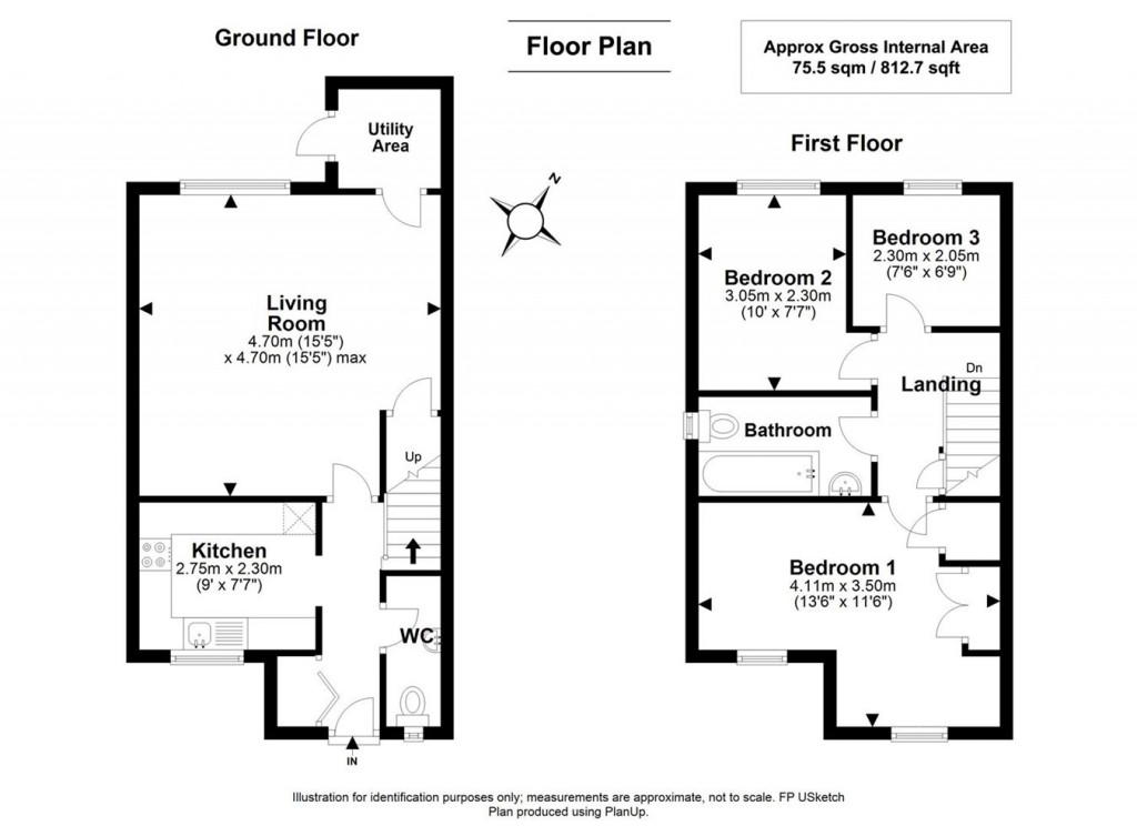 Floorplans For Bramble Walk, Lymington, SO41