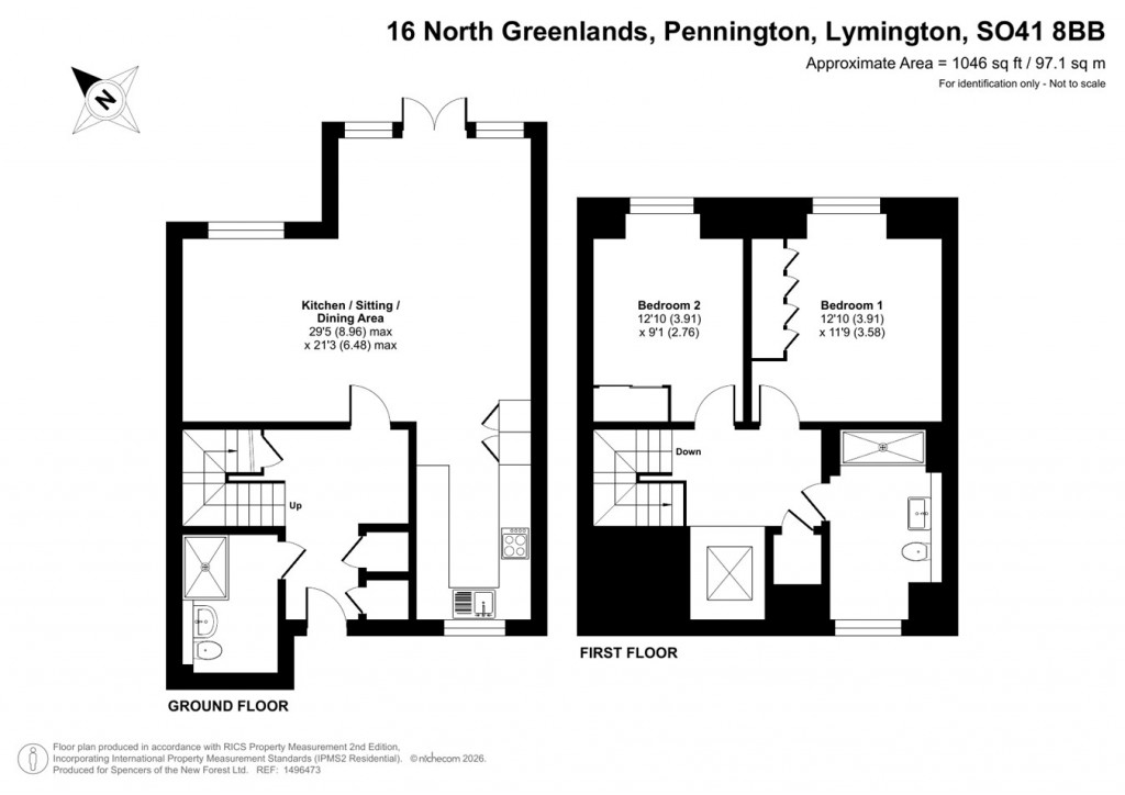 Floorplans For North Greenlands, Pennington, Lymington, SO41