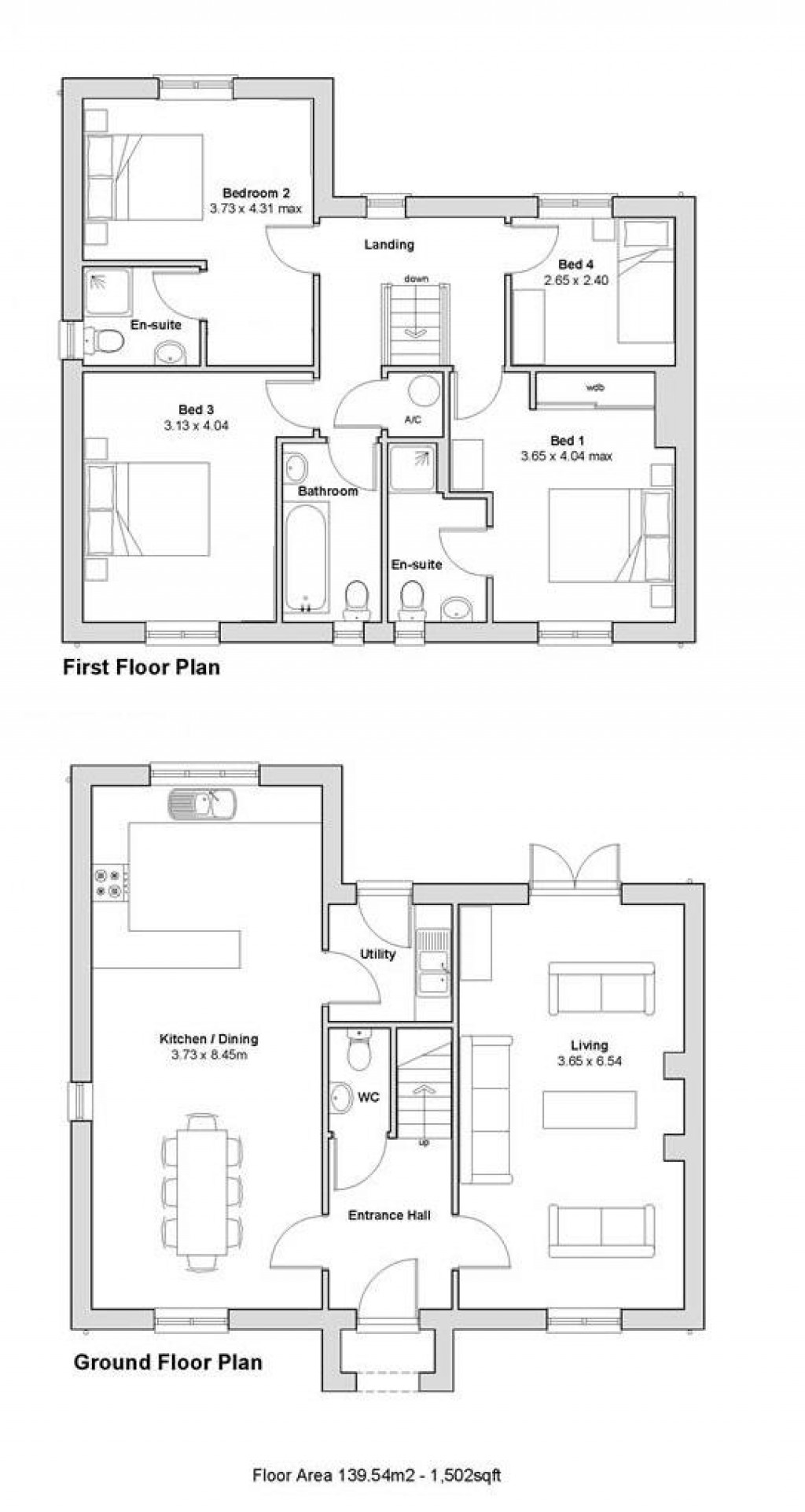 Floorplans For Earland Rise, Culmstock, Cullompton