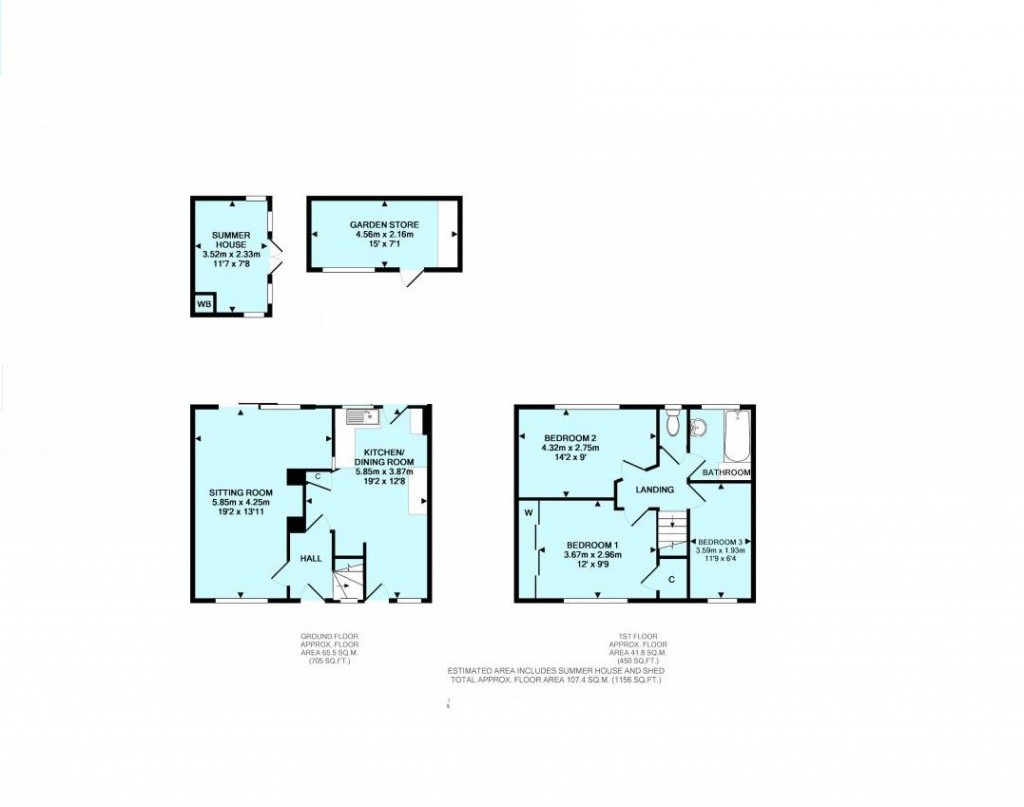 Floorplans For Whitebrook Terrace, Holcombe Rogus, Wellington