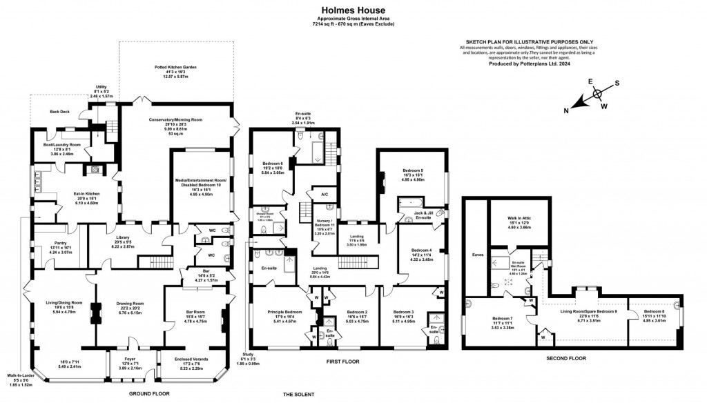 Floorplans For Colwell Bay, Isle of Wight