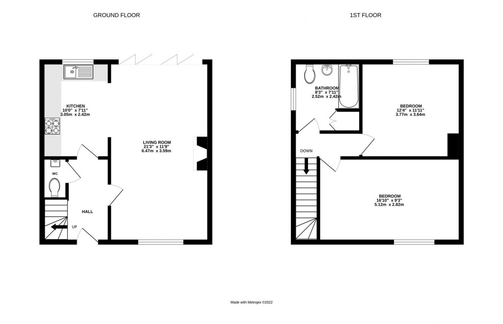 Floorplans For Cranoe Cottage, Bridgedale Rise, Medbourne