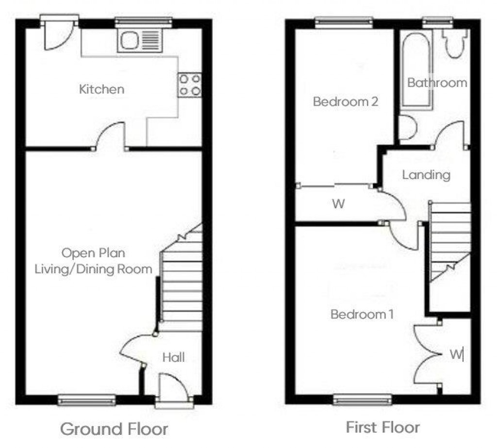 Floorplans For Fairfield Way, Linton, Cambridge