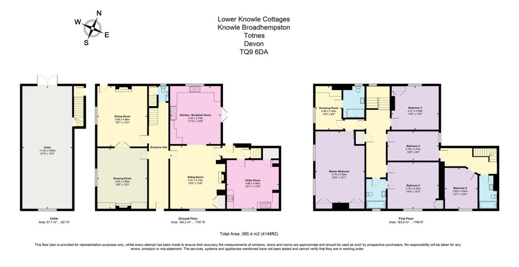 Floorplans For Broadhempston, Totnes