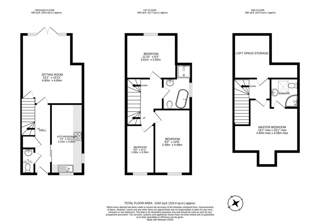 Floorplans For 14a, The Old Stable Yard, Billesdon, Leicestershire