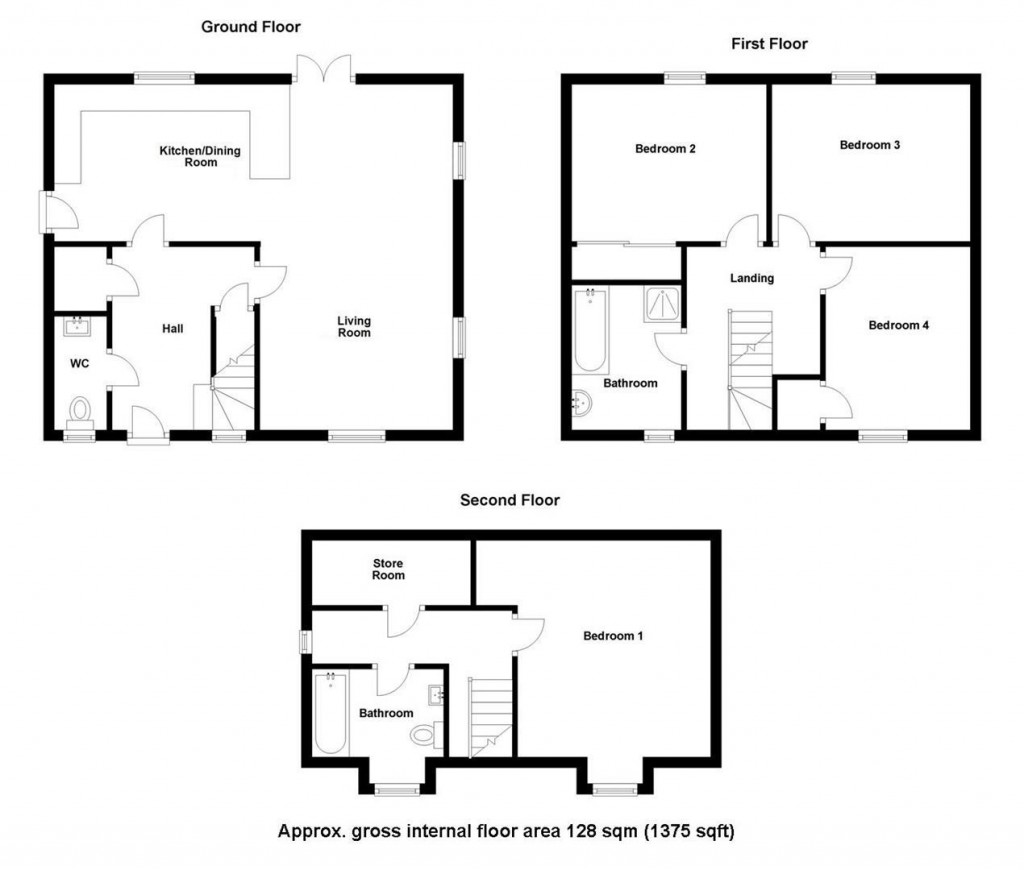 Floorplans For London Road, Six Mile Bottom, Newmarket