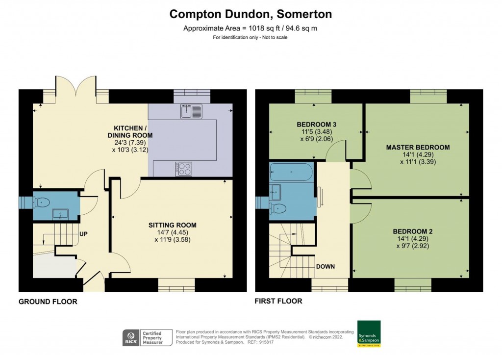 Floorplans For Ham Lane, Compton Dundon, Somerton