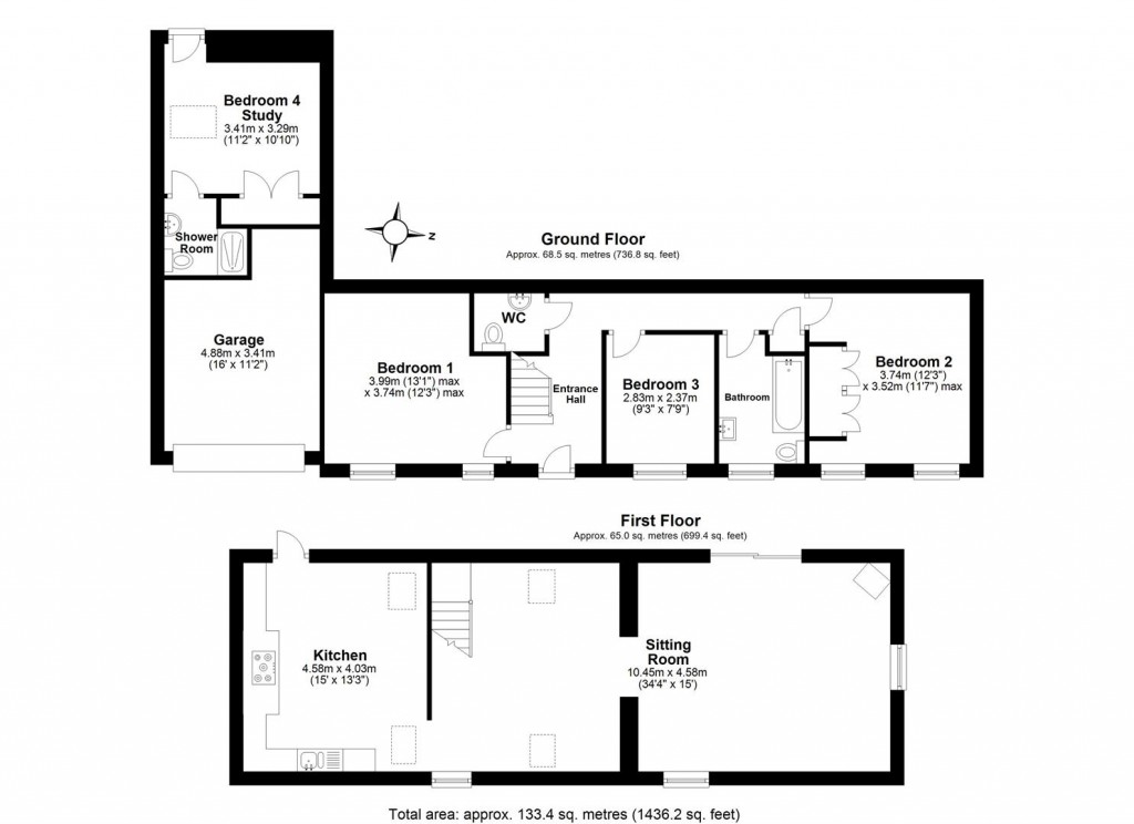 Floorplans For Manor Court, Stoke Fleming