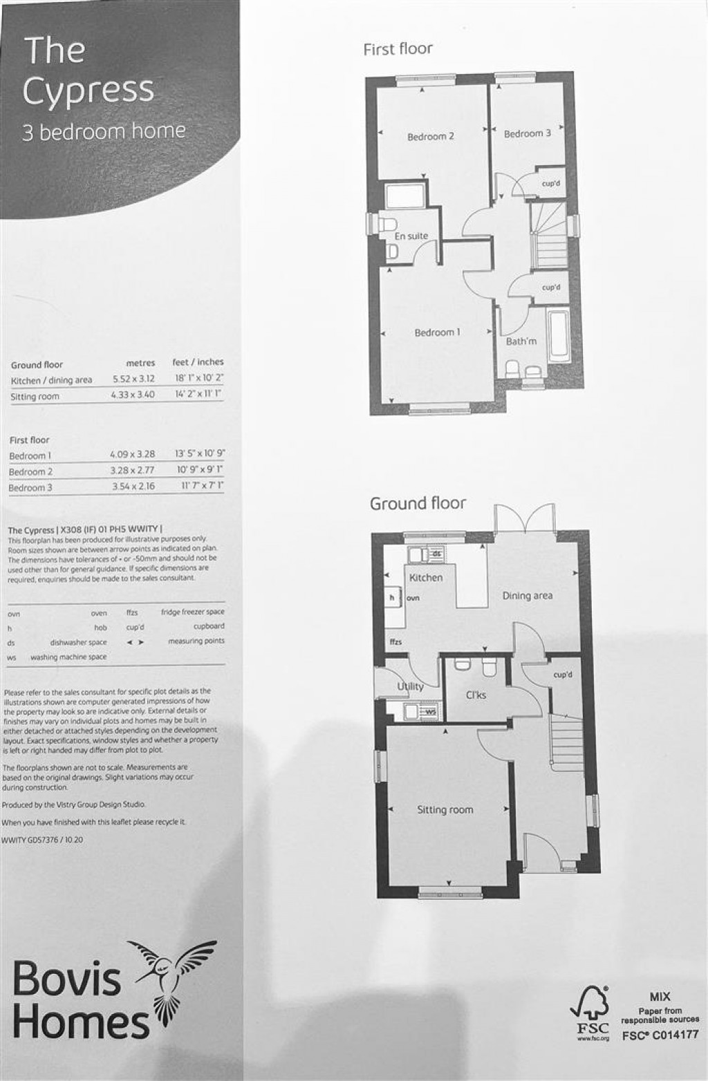 Floorplans For Dominie Place, Witney