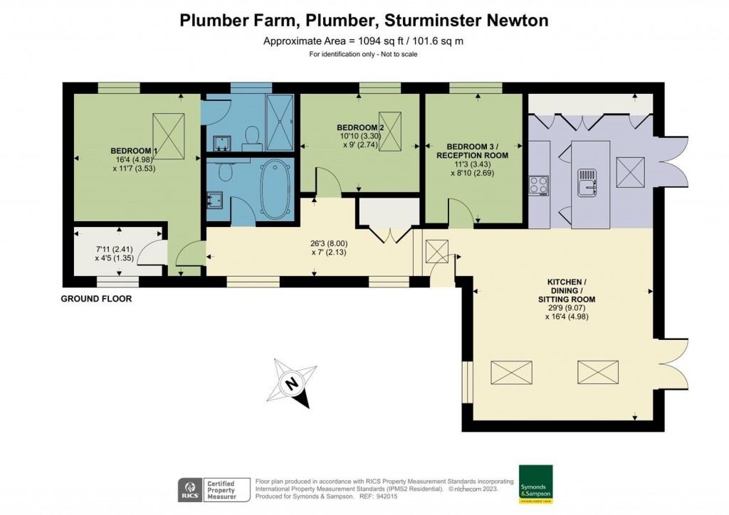 Floorplans For Plumber Farm, Plumber, Sturminster Newton
