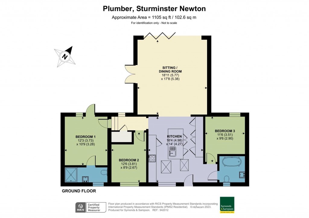 Floorplans For Plumber Farm, Plumber, Sturminster Newton