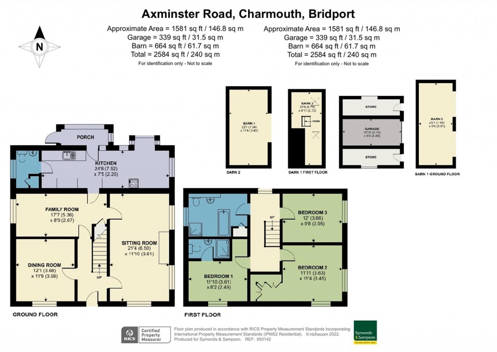 Floorplans For Axminster Road, Charmouth, Bridport