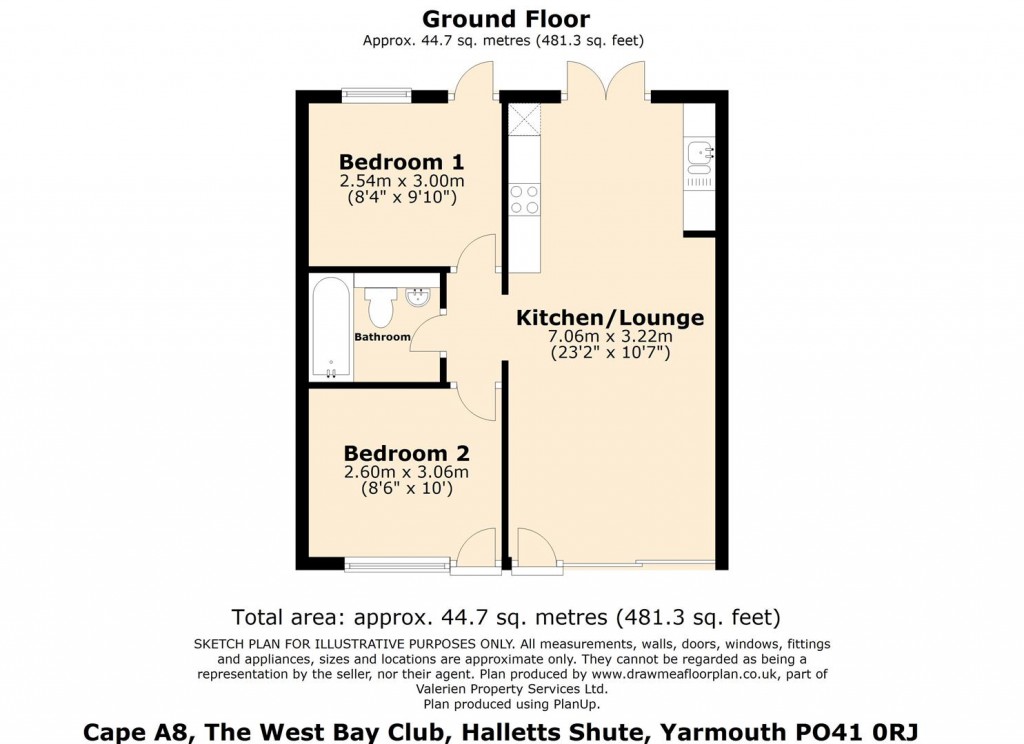 Floorplans For Yarmouth, Isle of Wight