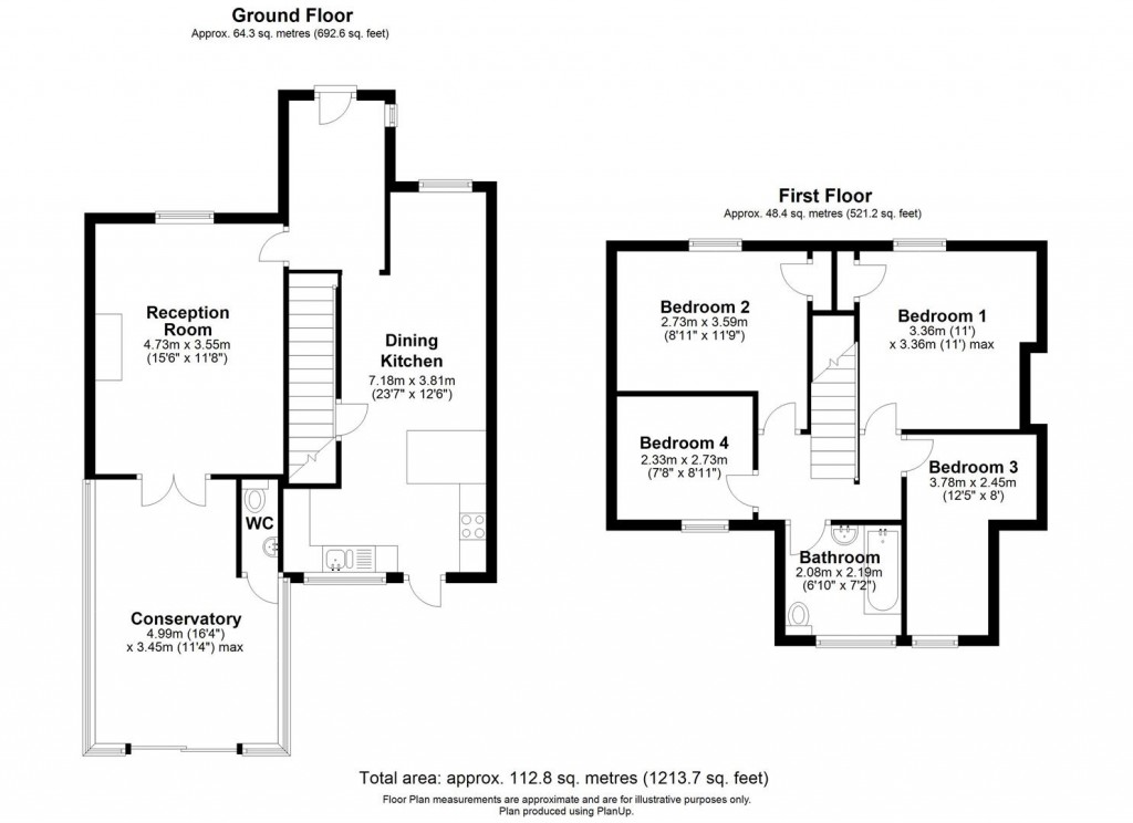 Floorplans For Highfield, Duddington, Stamford
