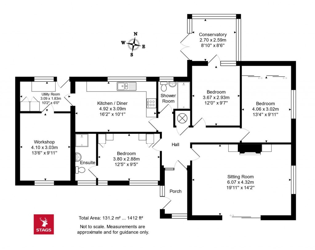 Floorplans For St. Giles Close, Chideock, Bridport