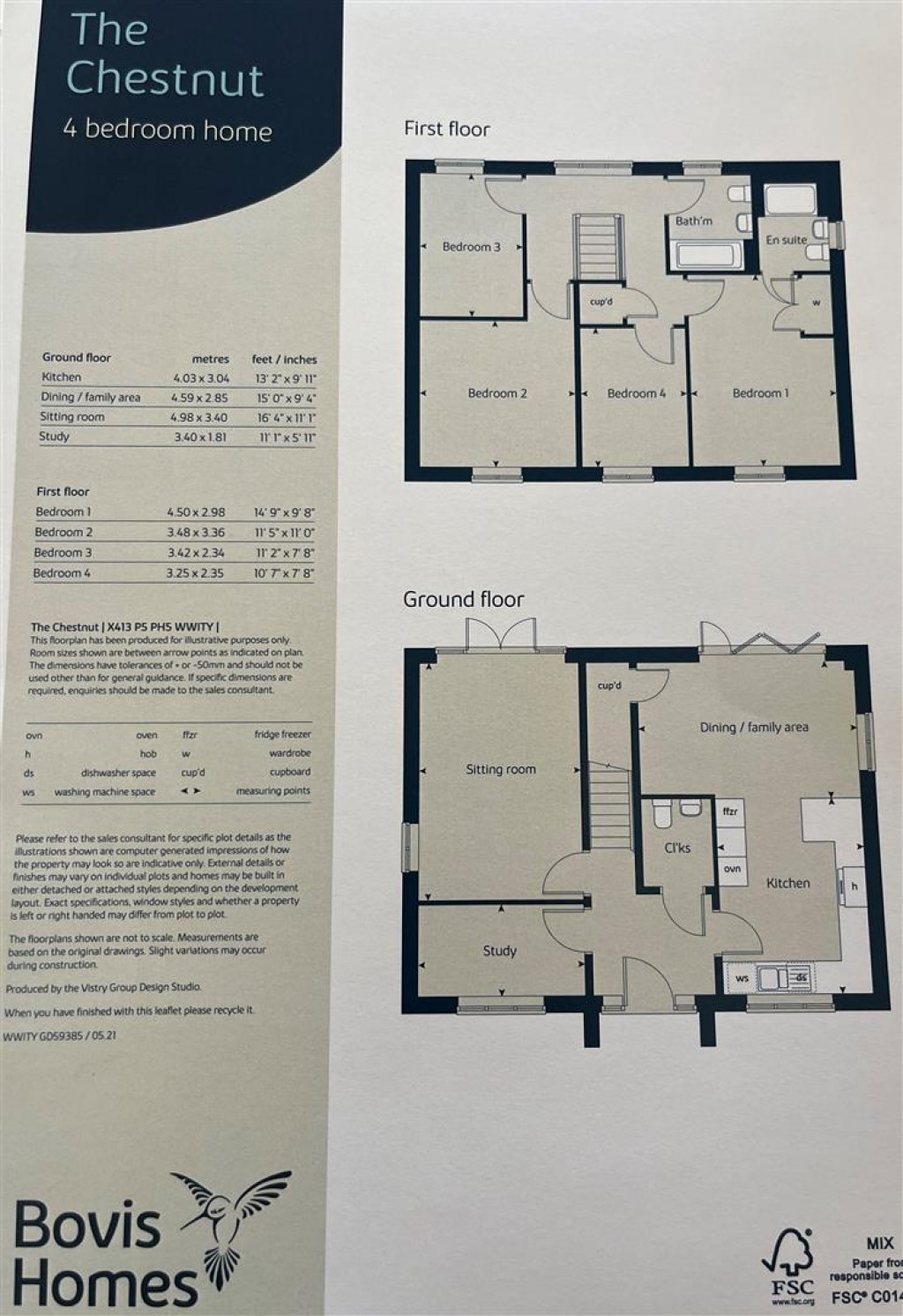 Floorplans For Dominie Place, Witney