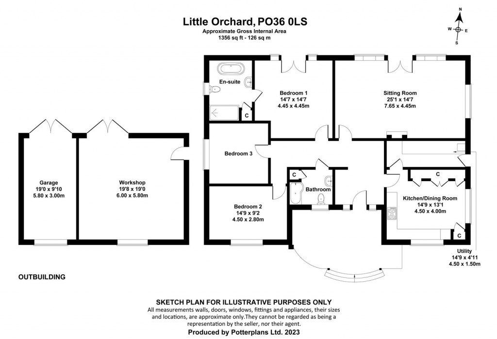 Floorplans For Apse Heath, Isle of Wight