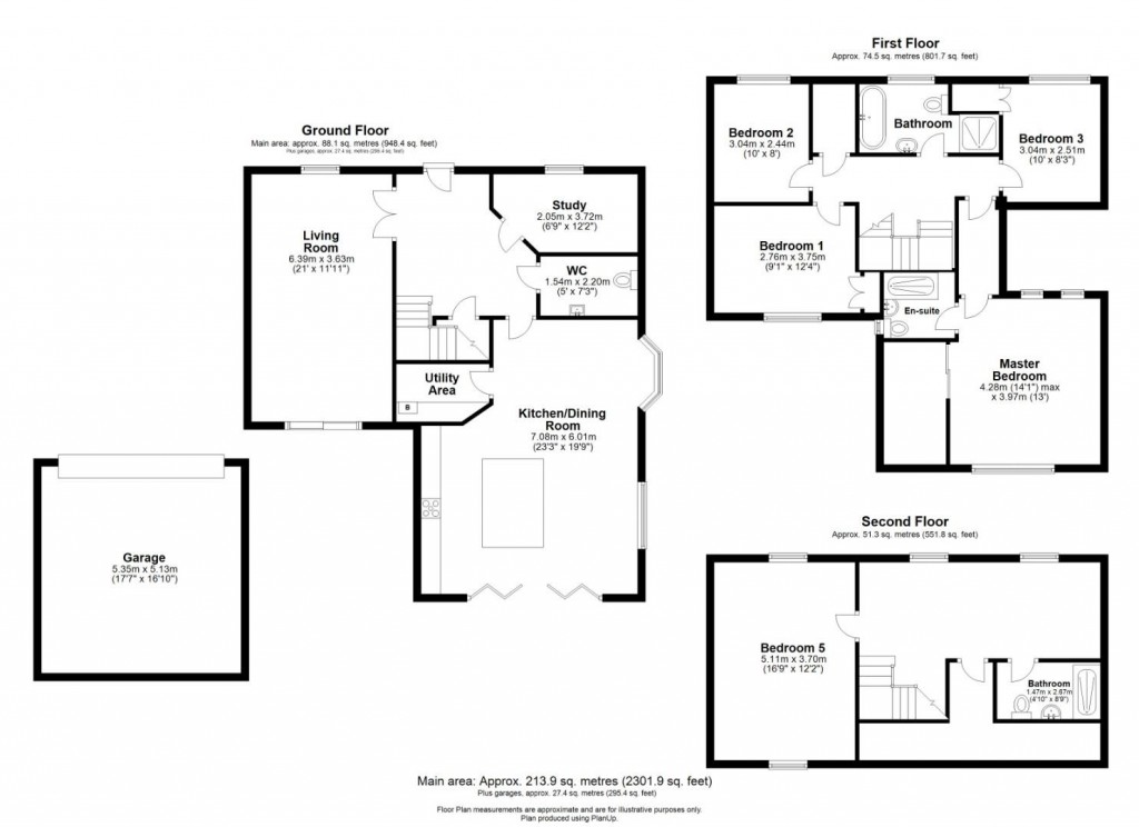 Floorplans For John Glover Drive, Houghton on the Hill, Leicestershire