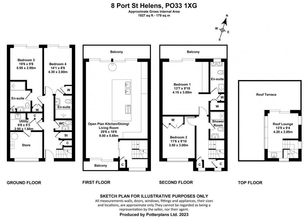 Floorplans For Bembridge, Isle of Wight