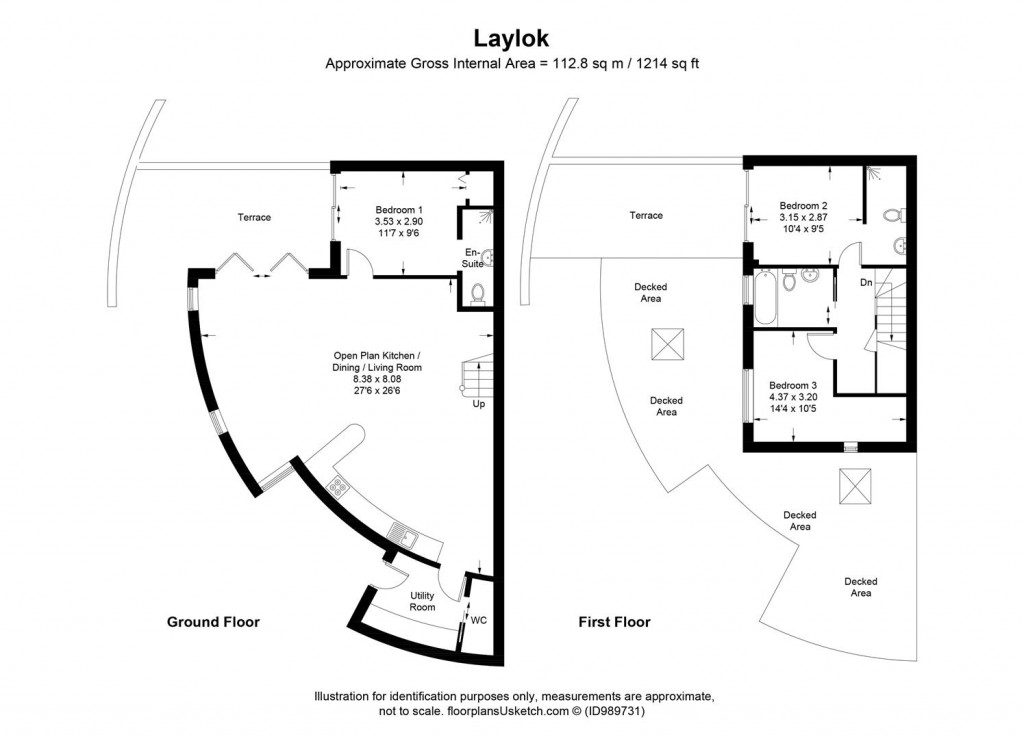 Floorplans For Vicarage Hill, Mevagissey, St. Austell