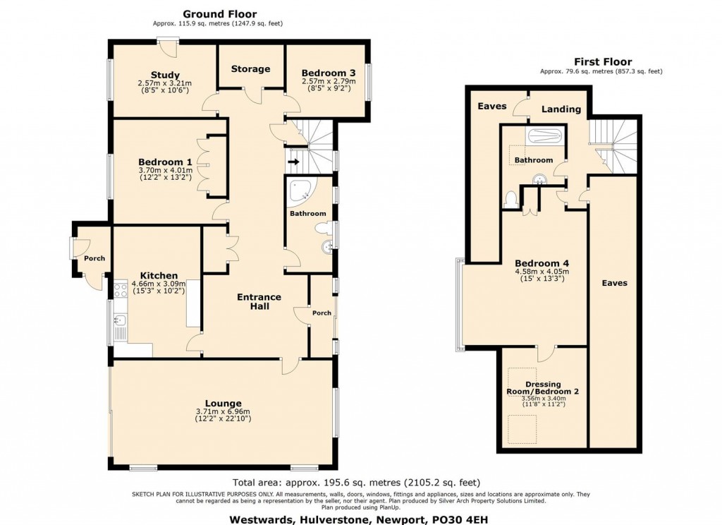 Floorplans For Hulverstone, Isle Of Wight