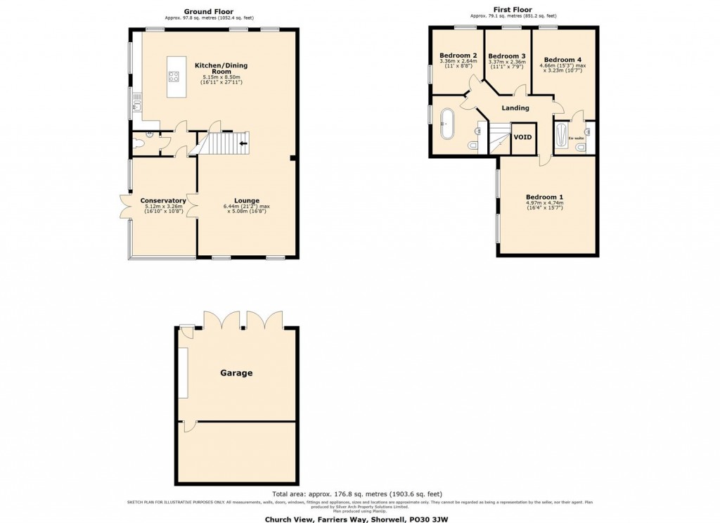 Floorplans For Shorwell, Isle Of Wight