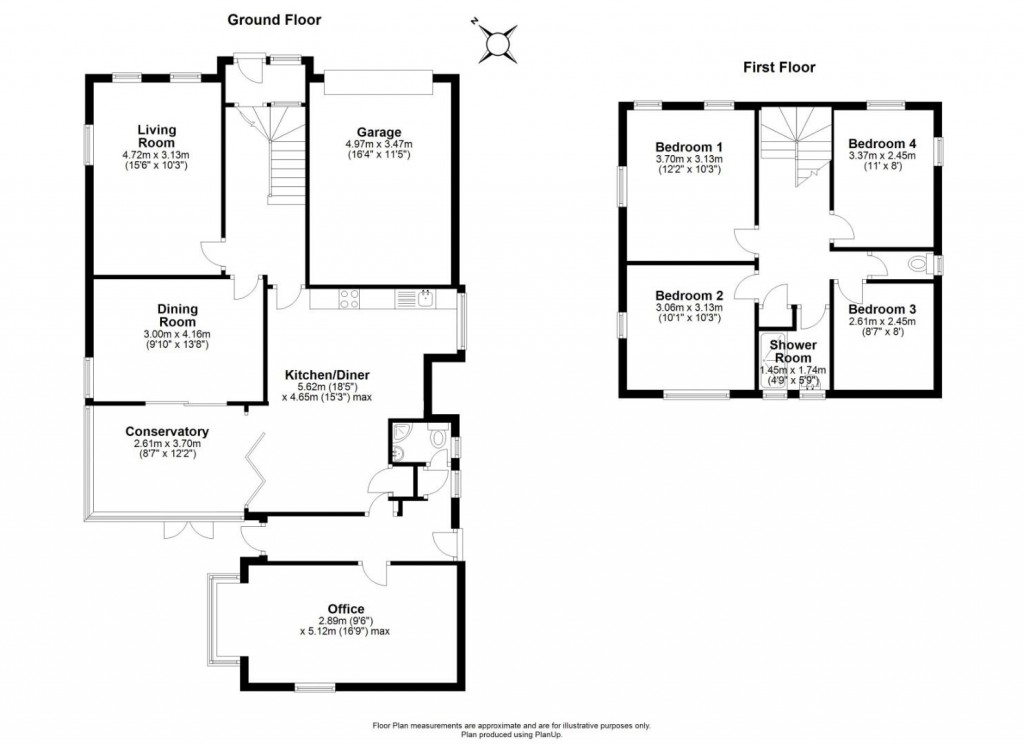 Floorplans For Hill Way, Oadby, Leicestershire