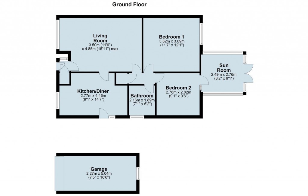 Floorplans For The Fieldway, Broughton Astley, Leicester