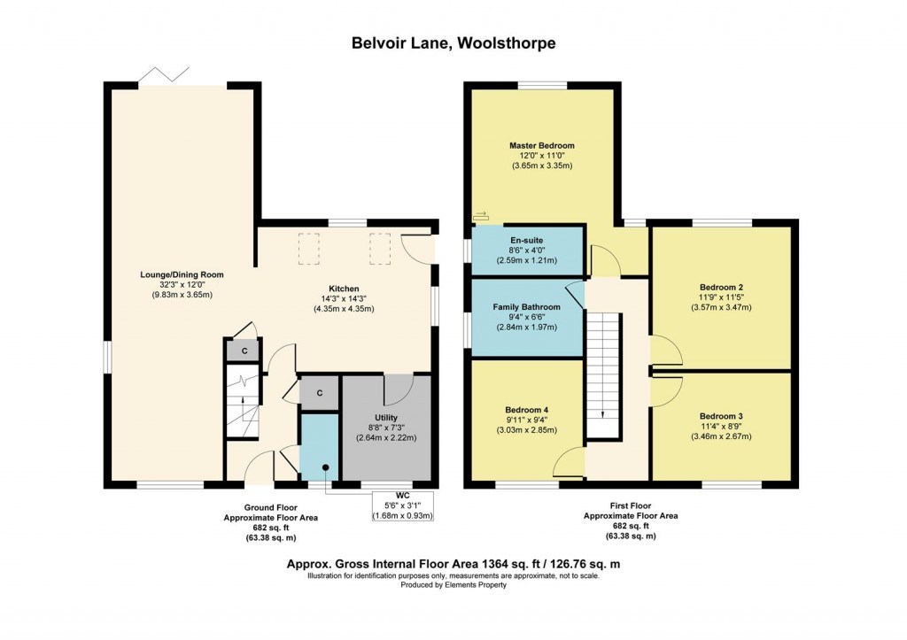 Floorplans For Belvoir Lane, Woolsthorpe, Grantham