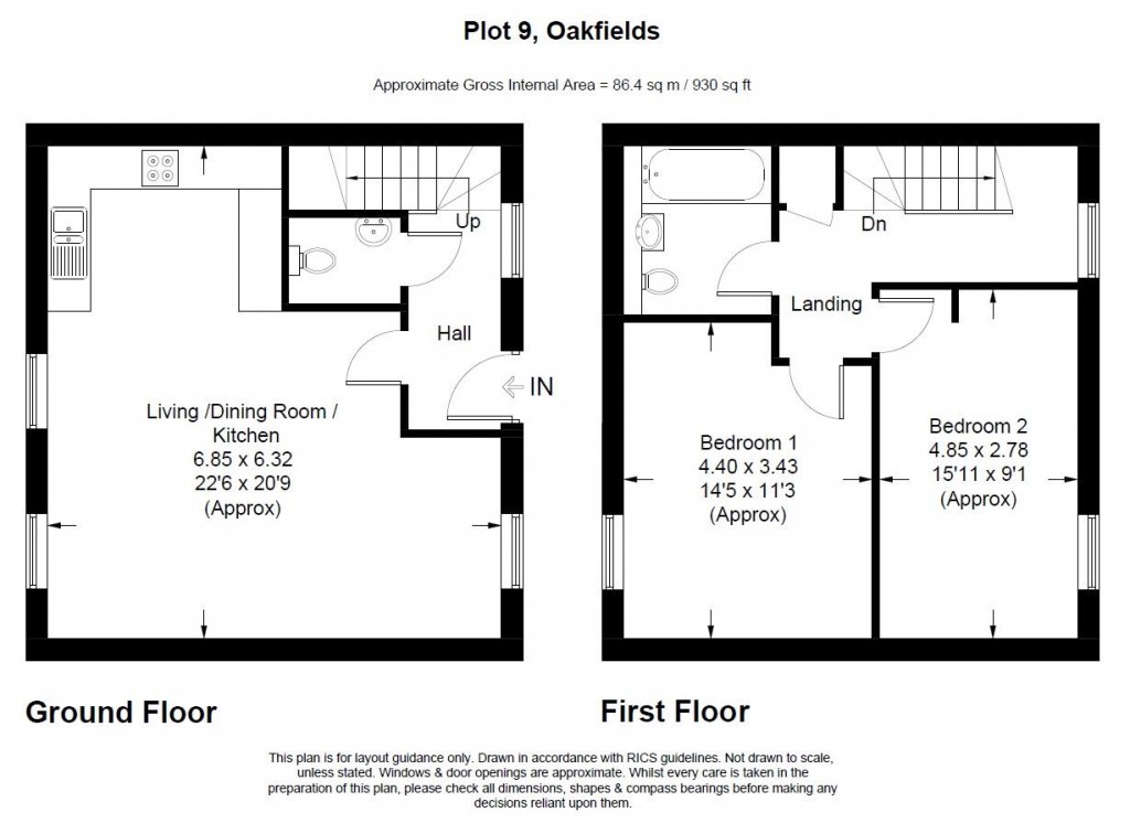 Floorplans For Oakfields, Vicarage Road, Newmarket