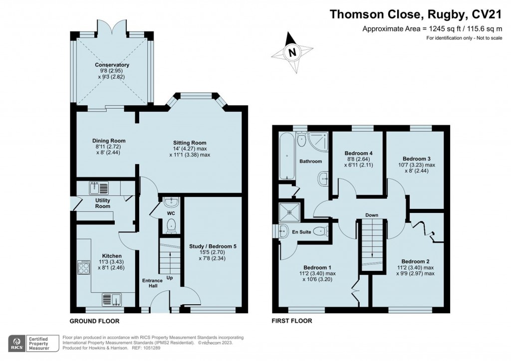 Floorplans For Thomson Close, Rugby