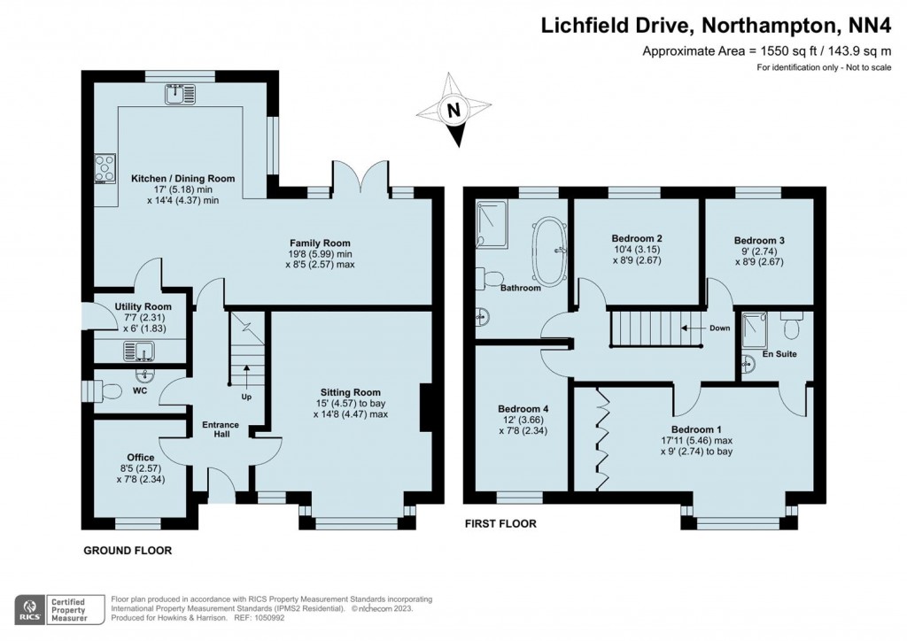 Floorplans For Lichfield Drive, East Hunsbury, Northampton