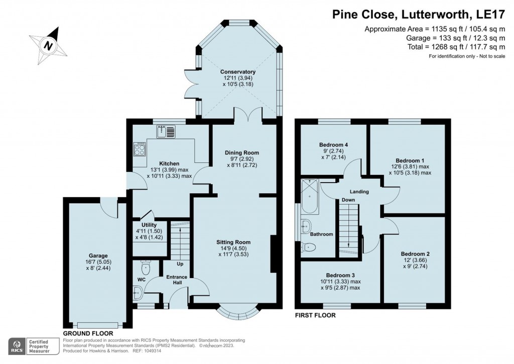 Floorplans For Pine Close, Lutterworth