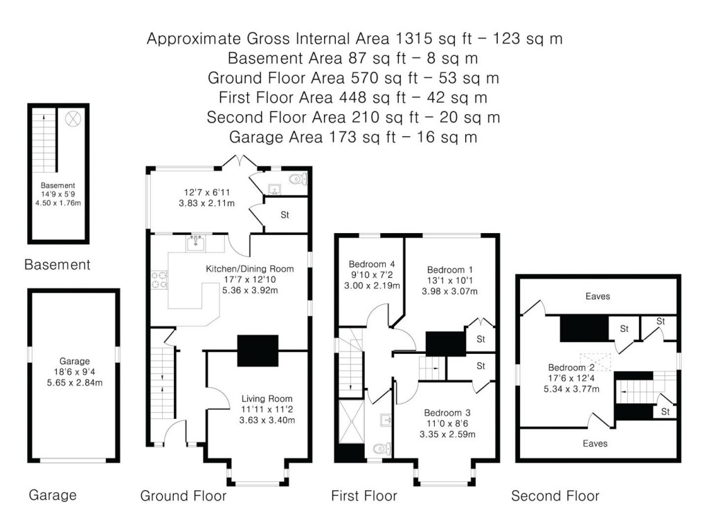 Floorplans For Thaxted Road, Saffron Walden