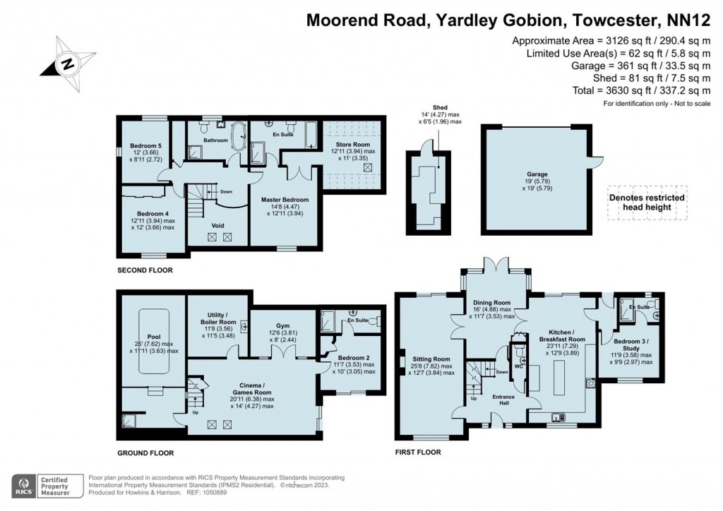 Floorplans For Moorend Road, Yardley Gobion