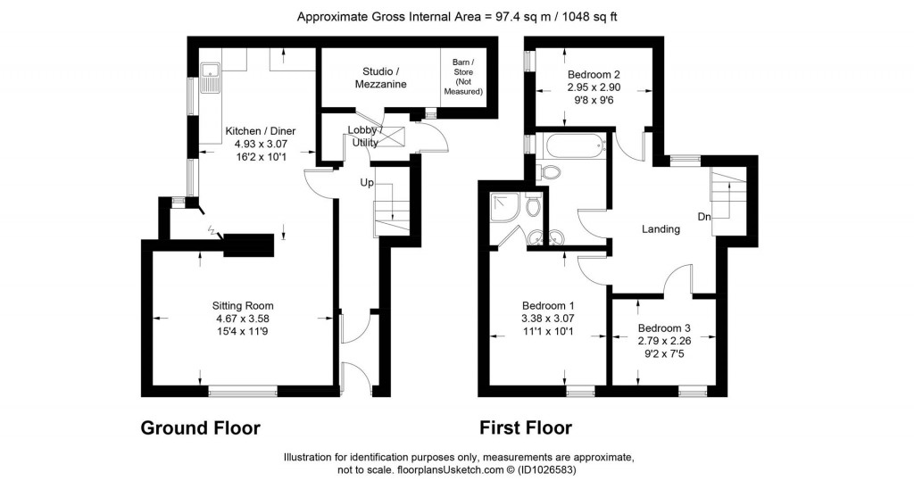 Floorplans For East Street, Chittlehampton, Umberleigh