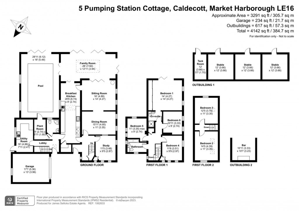 Floorplans For Pumping Station Cottage, Caldecott, Market Harborough