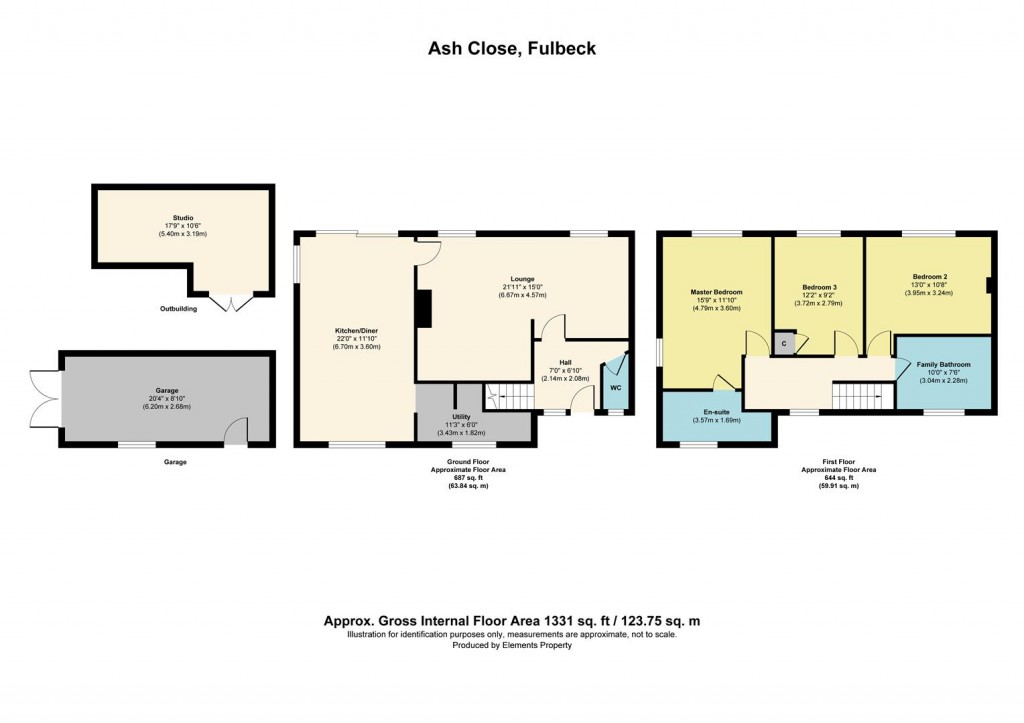 Floorplans For Ash Close, Fulbeck, Grantham