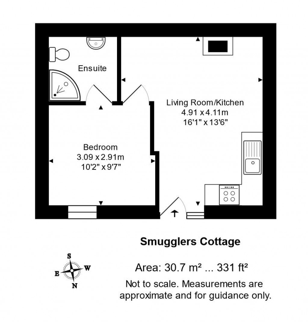 Floorplans For Smugglers Cottage, Berehayes, Whitchurch Canonicorum