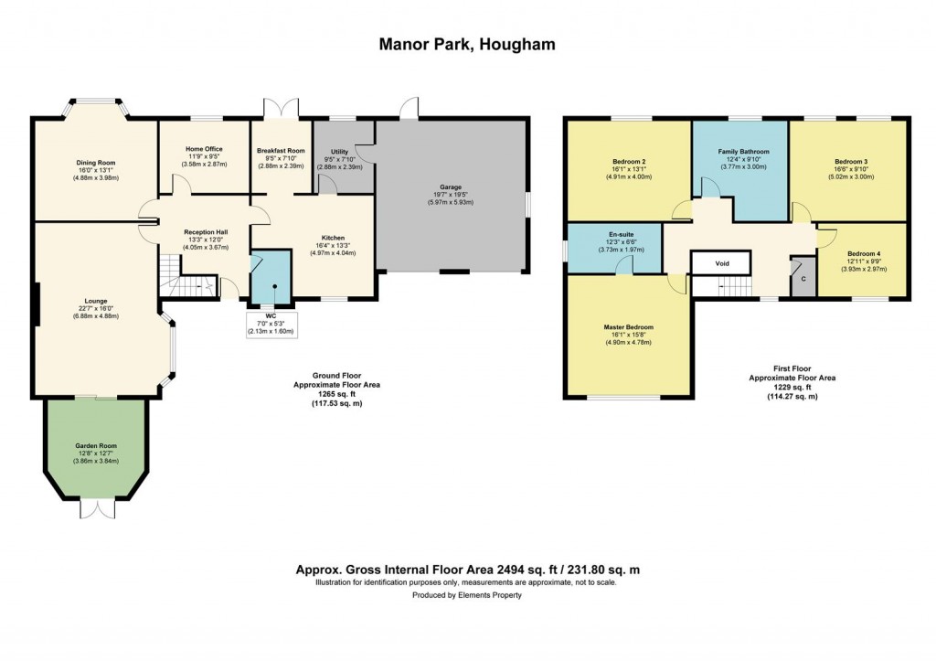 Floorplans For Manor Park, Hougham, Grantham