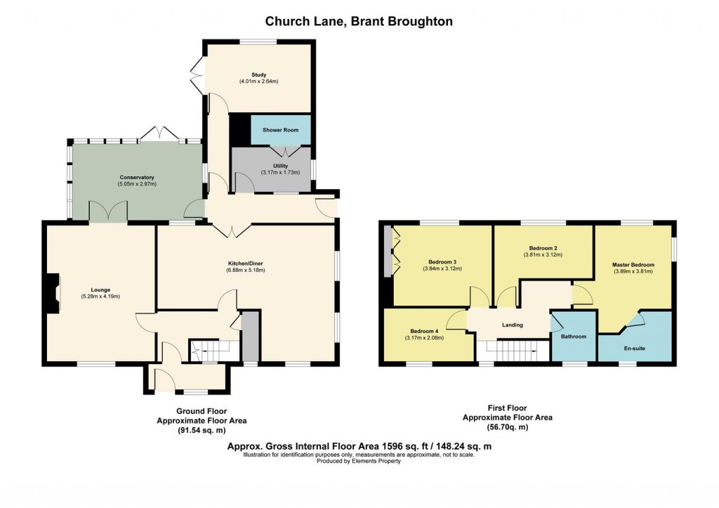 Floorplans For Church Lane, Brant Broughton