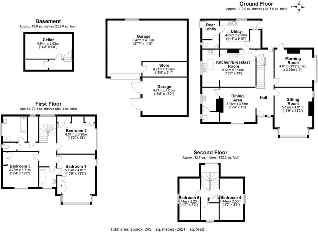Floorplans For St. Johns Road, Stansted