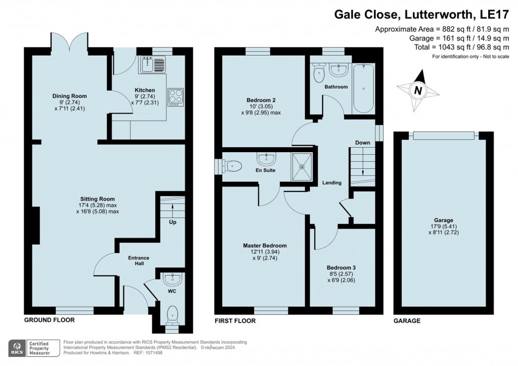 Floorplans For Gale Close, Lutterworth