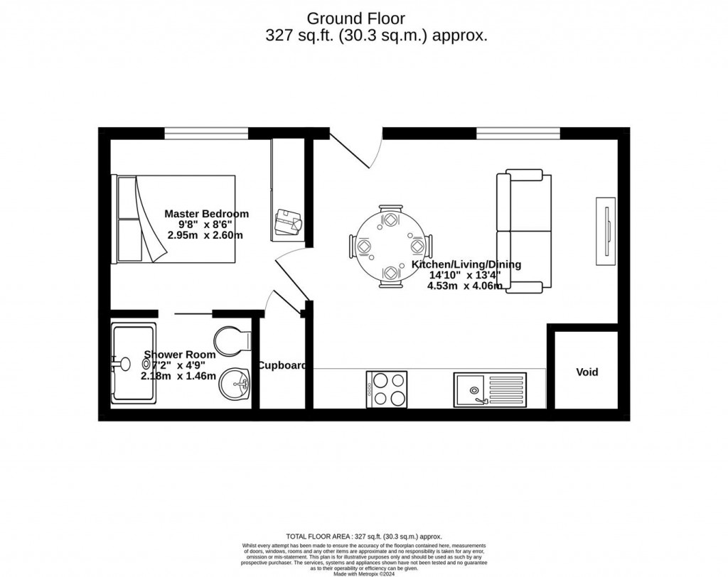 Floorplans For Apartment 2, 47/48 North Bar Street, Banbury