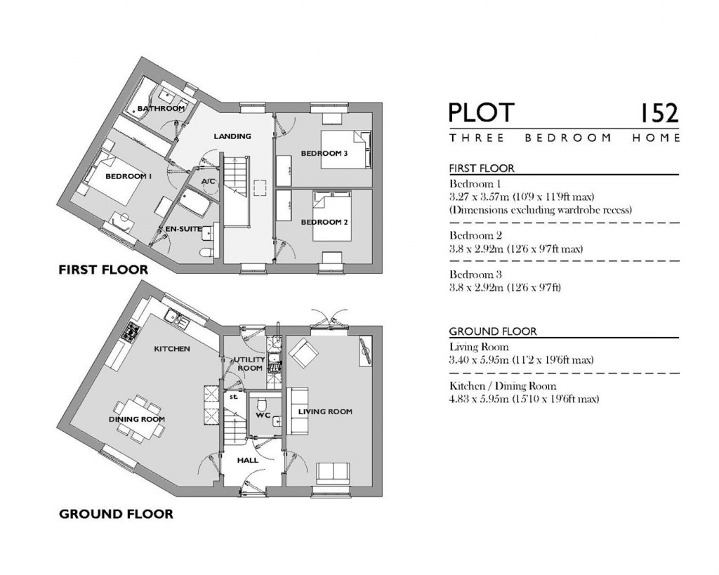 Floorplans For Nottington Park, Nottington, Weymouth