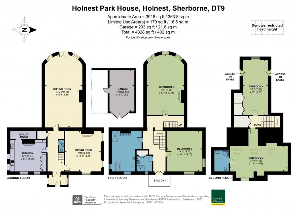 Floorplans For Holnest, Sherborne, Dorset