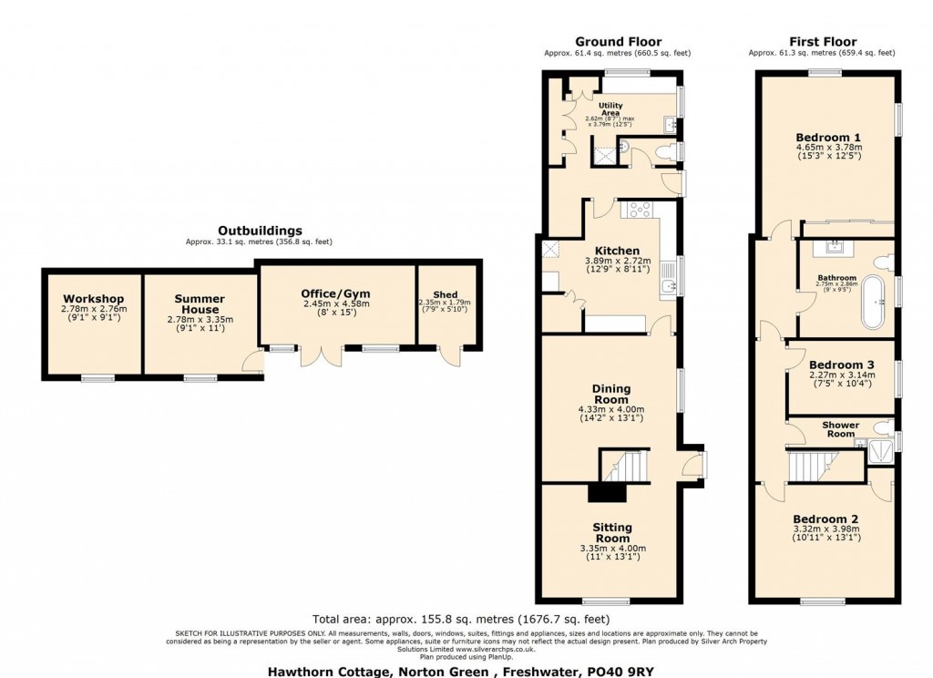 Floorplans For Norton Green, Isle of Wight