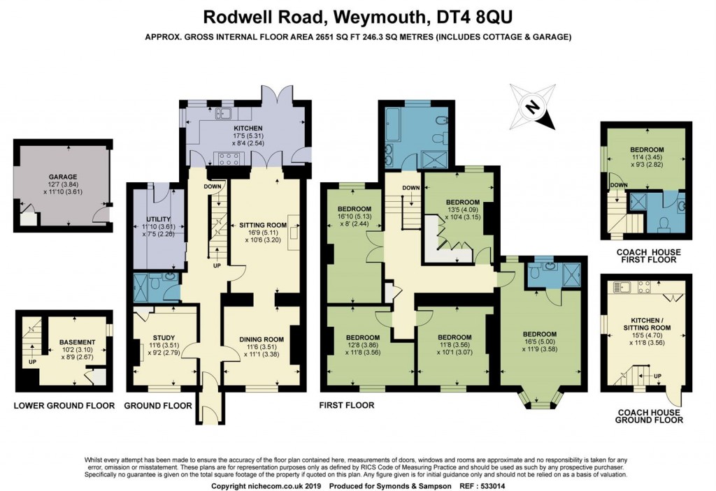 Floorplans For Rodwell Road, Weymouth, Dorset